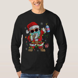 Dabbing Santa Claus With Christmas Light Merry Chr T-shirt