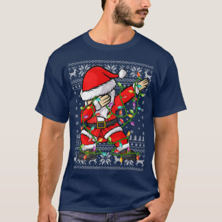 Dabbing Santa Claus Xmas Licht Ugly Santa Christm T-shirt