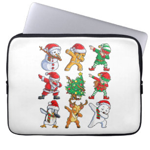 Dabbing Santa Elf Friends Kerstboys Girls Mannen Laptop Sleeve