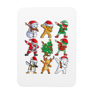 Dabbing Santa Elf Friends Kerstboys Girls Mannen Magneet