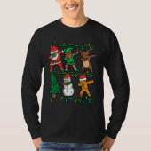 Dabbing Santa Elf Reindeer Dab Xmas PJs Christmas T-shirt (Voorkant)
