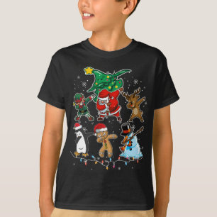 Dabbing Santa Elf Reindeer en Friends S T-shirt