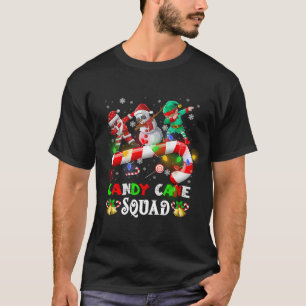 Dabbing Santa Elf Snowman Candy Cane Kerstmis T-shirt