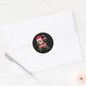 Dabbing Santa for Boys Girls-kerstboomverlichting Ronde Sticker (Envelop)