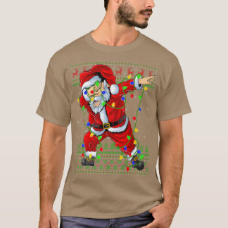 Dabbing Santa for Boys Girls Ugly Kerstlight T-shirt