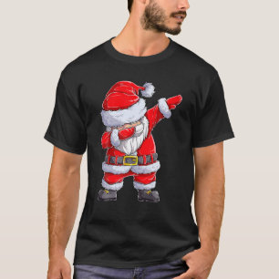 Dabbing Santa Kerstboom Lichten Xmas Giften T-shirt