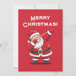 Dabbing Santa kerstkaart