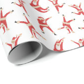 Dabbing Santa Leuk Kerstpatroon Cadeaupapier (Rol Hoek)