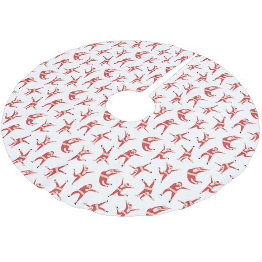 Dabbing Santa Leuk Kerstpatroon Kerstboom Rok (Gekanteld)