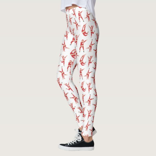 Dabbing Santa Leuk Kerstpatroon Leggings (Links)