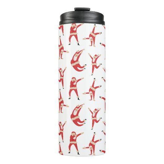 Dabbing Santa Leuk Kerstpatroon Thermosbeker (Voorkant)
