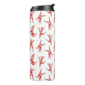 Dabbing Santa Leuk Kerstpatroon Thermosbeker (Gedraaid links)