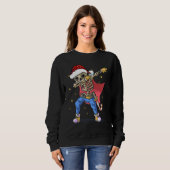 Dabbing Santa Skeleton christmas for men boy Chri Trui (Voorkant volledig)