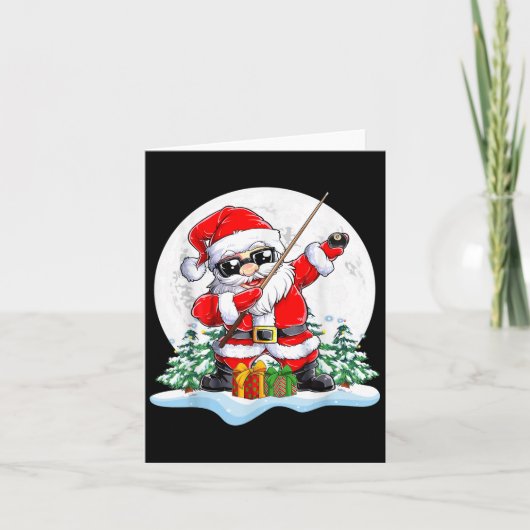 Dabbing Santa Sungles spelen biljart kerst p Kaart (Voorkant)