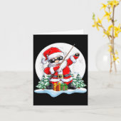 Dabbing Santa Sungles spelen biljart kerst p Kaart (Gele Bloem)