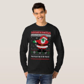 Dabbing Santa Ugly met kerstkeuken T-shirt (Voorkant volledig)