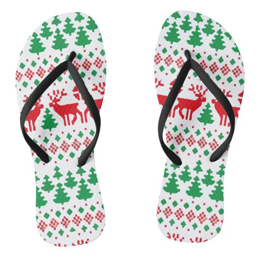 Dabbing Santa, Vintage Kerstmis Teenslippers (Voetbed)