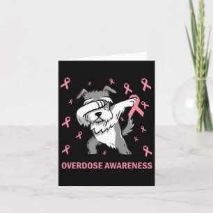 Dabbing Schnauzer Roze Lint - Overdosis Bewustzijn Kaart