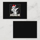 Dabbing Schnauzer Santa Light Kerstmis Visitekaartje (Voorkant / Achterkant)