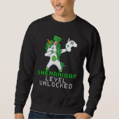 Dabbing Shamrock Shenanigans Leprechaun Unicorn Ga Trui (Voorkant)