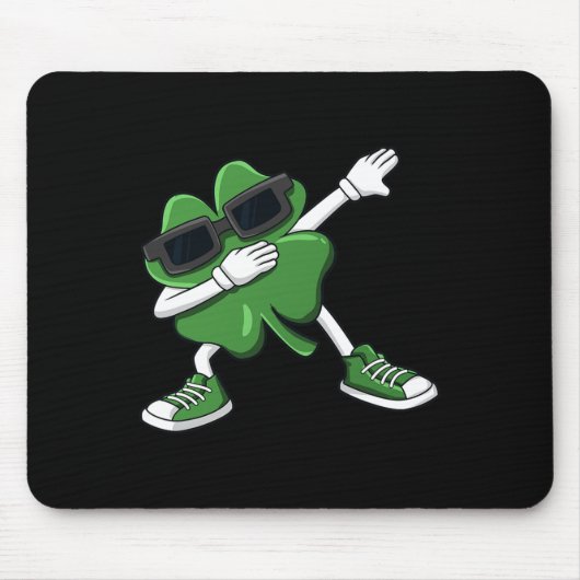 Dabbing Shamrock St Patrick's Day Fun Boys Meisjes Muismat (Voorkant)
