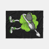 Dabbing Shamrock St Patrick's Day Funny Irish Boys Fleece Deken (Voorkant (Horizontaal))