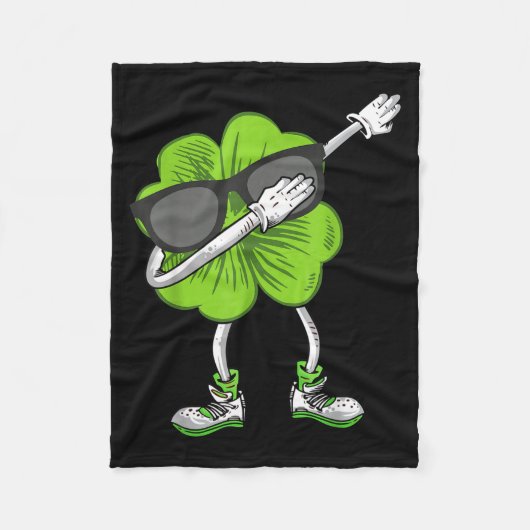 Dabbing Shamrock St Patrick's Day Funny Irish Boys Fleece Deken (Voorkant)