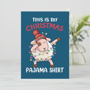 Dabbing Sheep Dit is mijn kerstpajama-programma's Bedankkaart