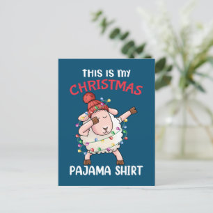Dabbing Sheep Dit is mijn kerstpajama-programma's Briefkaart