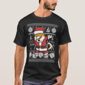 Dabbing Shiba in u Ugly KerstSweater Graphic C T-shirt (Voorkant)