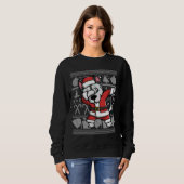 Dabbing Siberian Husky Ugly Christmas Sweat graphi (Devant entier)