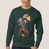 Dabbing Skelet Grappig Halloween Sweatshirt (Voorkant)