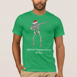 Dabbing Skelet Kerstmis Santa Spooky Xmas T-shirt