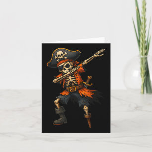 Dabbing Skelet Piraat Halloween Kostuum Voor Kinde Kaart