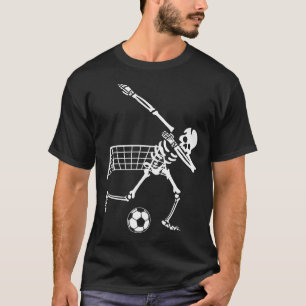 Dabbing Skelet Voetbal Humor Grappig Halloween Cad T-shirt