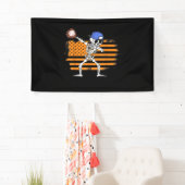 Dabbing Skeleton Baseball Funny Halloween Spandoek (Insitu)