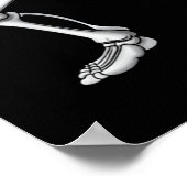 Dabbing Skeleton Chef Lunch Lady Halloween Poster (Hoek)