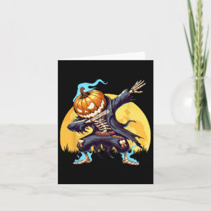 Dabbing Skeleton Headless Pumpkin Dab Dance Boys H Kaart