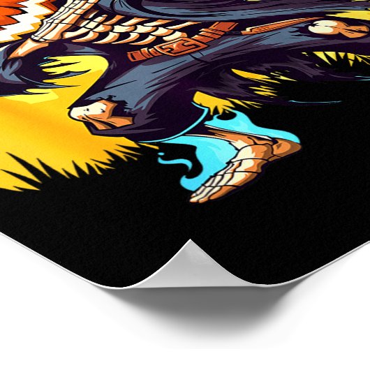 Dabbing Skeleton Headless Pumpkin Dab Dance Boys H Poster (Hoek)