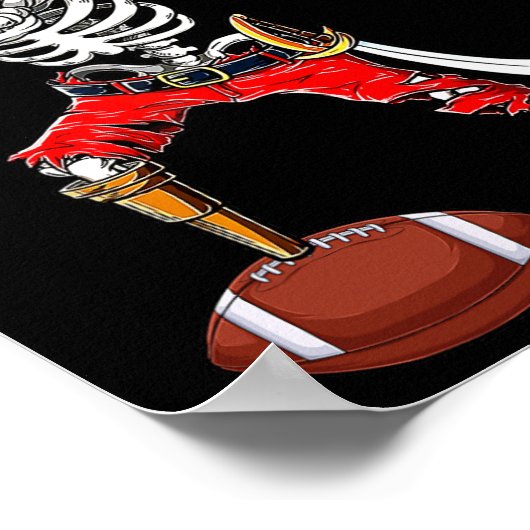 Dabbing Skeleton Pirate and Football beroemd gemaa Poster (Hoek)