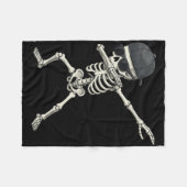 Dabbing Skeleton Pirate Halloween Kinderen Jolly R Fleece Deken (Voorkant (Horizontaal))