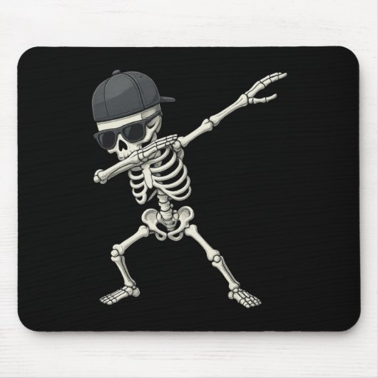 Dabbing Skeleton Pirate Halloween Kinderen Jolly R Muismat (Voorkant)