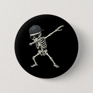 Dabbing Skeleton Pirate Halloween Kinderen Jolly R Ronde Button 5,7 Cm