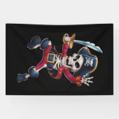 Dabbing Skeleton Pirate Halloween Kinderen Jolly R Spandoek (Horizontaal)