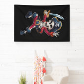 Dabbing Skeleton Pirate Halloween Kinderen Jolly R Spandoek (Insitu)