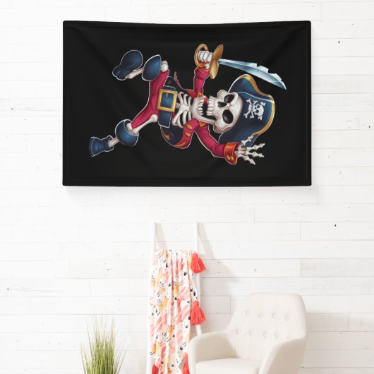 Dabbing Skeleton Pirate Halloween Kinderen Jolly R Spandoek (Insitu)