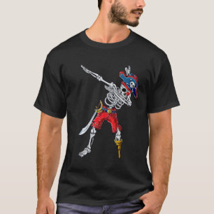 Dabbing Skeleton Pirate T-Shirt Halloween Kids Boy