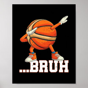 Dabbing Sketll Ll Bruh Grappige Jongens Sportspele Poster