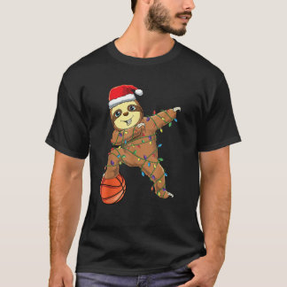 Dabbing Sloth dab basketbalspeler jongens Schattig T-shirt