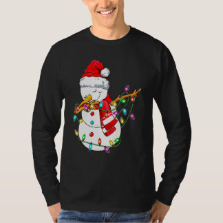 Dabbing Sneeuwman Kerstman Kerst Kinderen Jongens  T-shirt